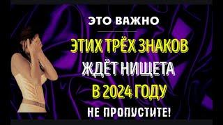 ЭТИХ ТРЁХ ЗНАКОВ ЖДЁТ НИЩЕТА В 2024 ГОДУ