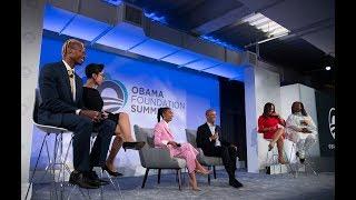 President Obama in conversation with Yara Shahidi and Obama Foundation Program Participants