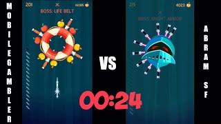 One Minute Challenge! VS Mobile Gambler - Knife Hit