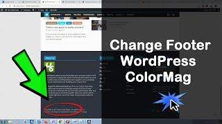 How to change footer in WordPress theme colormag