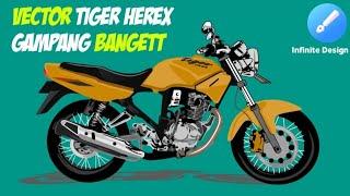 Vektor honda tiger - membuat vector honda tiger 2000  || infinite design