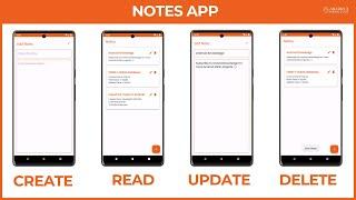 Notes App - CRUD SQLite Database in Android Studio using Kotlin | Create Read Update Delete Data