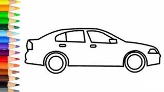 Bolalar uchun mashina rasm chizish/How to draw Car for kids/ Рисование автомобиль для детей