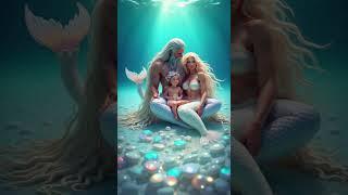 A Mermaid Family Love #mermaid #siren #ocean #disney#animation #couplegoals #mermaidlife