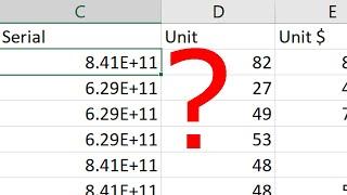 How to change from exponential to number format in Excel