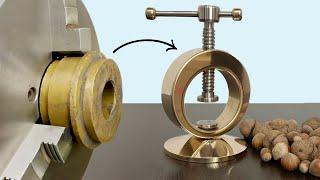 How to Make a Nutcracker from Brass Using Your DIY Lathe Machine