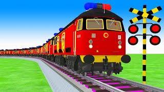 電車アニメ | Railway Crossing | 電車アニメ  | Police railroad crossing fumikiri3D train #1