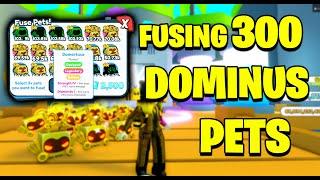 Fusing 300+ Dominus Pets! INSANE LUCK! - Pet Simulator X