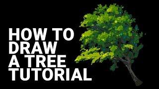 How To Draw a Tree Tutorial/ Custom Brush Photoshop