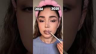 2024 VS 2025. Which one you prefer more? #beautyblogger #makeuptutorial #lipcombo #fyp