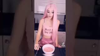 Belle Delphine Pour All Milk into her Boobs - Oh No, Oh No, No No No Tiktok