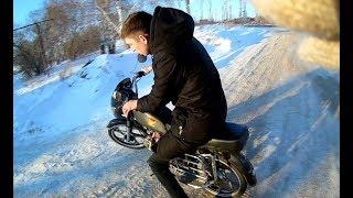 Заводим Мопед Альфа после 3 х месячного простоя и катаемся
