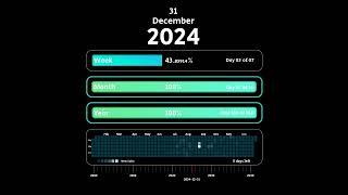 Time In Progress | 2024: 100.0% | December: 100.0% | Week: 43.0%