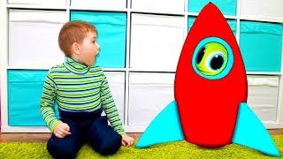 Helpiс built a rocket from toys and flew into space video for children 12 series