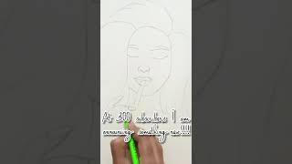 Easy drawing for beginners | Sketch of a girl | Think Art! #thinkart #shorts #youtubeshorts