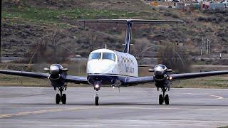 Pacific Coastal Beechcraft 1900C Touchdown and Taxi In at Kamloops Airport