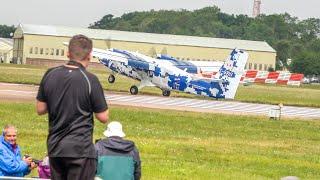 Insane Landing Viking DHC 6 - 400 Twin Otter at RIAT 2023