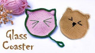 Easy Crochet Glass Coasters Tutorial Compilation | Bear Coaster | Cat Coaster | Molina DIY
