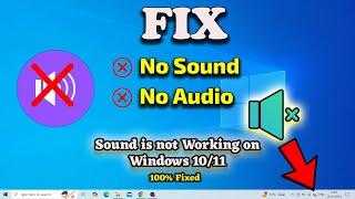 How To Fix Sound/Audio Problems on Windows 10/11 | Fix no audio device installed windows 10/11