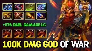 WTF 100K GOD OF WAR Legion Commander 576 Duel Damage & Max 8Slotted Item Build 7.37 DotA 2