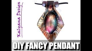 DIY Fancy polymer clay pendant tutorial -  312