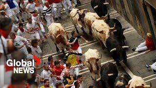 Running of the bulls: 2 injured during 3rd day of Spanish festival