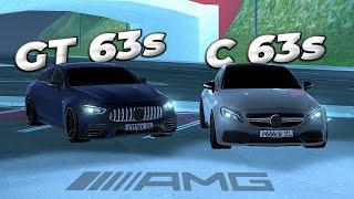 ОБЗОР АКУЛЫ GT63s AMG И ЦЕШКИ C63s AMG BLACK RUSSIA **Дрифтит тачка? Как рулится? Разгон блек раша**