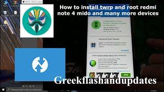How to install twrp and root redmi note 4 mido and many more devices