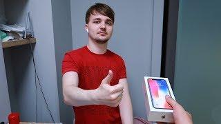 Подарил новый Iphone X продавцу! Украл iphone x в магазине!?