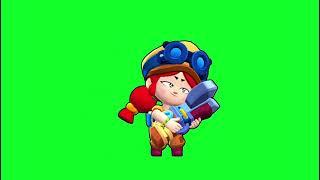 NEW JESSIE WINNING ANIMATION GREEN SCREEN BRAWL STARS