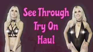TRANSPARENT Try On Haul with Mirror View | Mesh Fashion