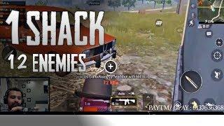 1 Shack 12 enemies , Who will win ?? | NADEKING | INTENSE GAME | PUBG MOBILE | OP Gameplay |