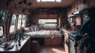 Cozy Caravan Camping |  Relaxing Rain on a Caravan Roof | 10 Hours Black Screen