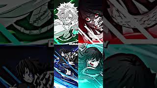 #sanemi vs #obanai vs #giyu vs #muichiro #deamonslayer #anime #animecharacter