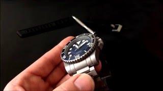 Helson Shark Diver Blasted Titanium (Inclusive Ruber Strap changing)