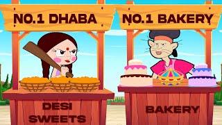 Chutki - Food Challenge | Dhaba VS Bakery | Cartoons for Kids in Hindi