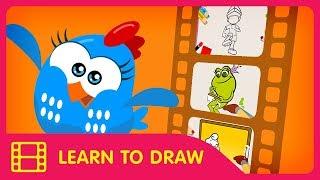 Lottie Dottie Mini | Magic Painting: Learn to Draw Animal Cartoons | Kids Cartoons