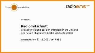 Immobilienmakler Berlin Tim Grebe im Interview mit RBB1 zum Flughafen Schönefeld