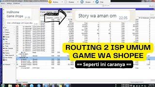 Setting 2 ISP - Umum WA Game Shopee