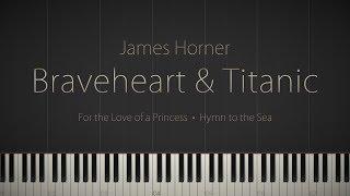 Braveheart & Titanic: Piano Suite - A James Horner Tribute \\ Synthesia Piano Tutorial