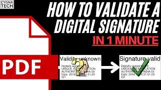 How To Validate Digital Signature In Any PDF Document | Digital Signature Validation Process