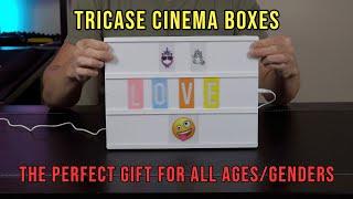 Tricase Blue Cinema Light Box with 312 Letters, Emojis & 3 Markers