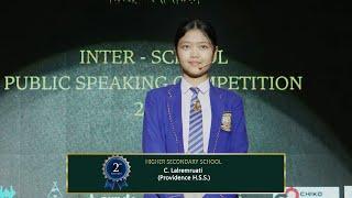 C. Lalremruati, Providence HSS  |  Inter-School Public Speaking Competition