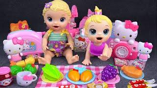 95 Minutes Hello Kitty Kitchen Playset, Satisfying Unboxing Disney Cooking ASMR | Tina Unboxing Toys