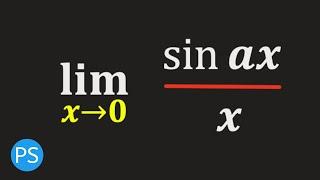 Limit of sinax/x as x approaches 0