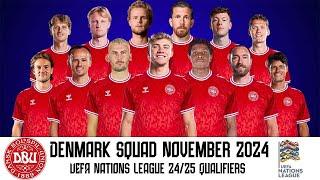 Denmark's Squad November 2024 | Denmark Squad UEFA Nations League 24/25 Qualifiers