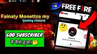 600 subscriber me channel monetize......|| Free Fire video