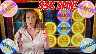 $36 SPIN! INSANE JACKPOT! JEWEL OF THE DRAGON DOES IT AGAIN!! Delaware Park High Limit Slots!