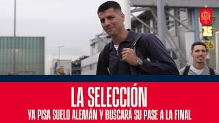 La Selección española ya pisa suelo alemán y buscará mañana su pase a la gran final |  SEFUTBOL