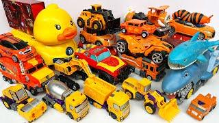 Full ORANGE Color Transformers Car Eating Shark: Optimus Prime Beast Hunters Devastator Tobot Carbot